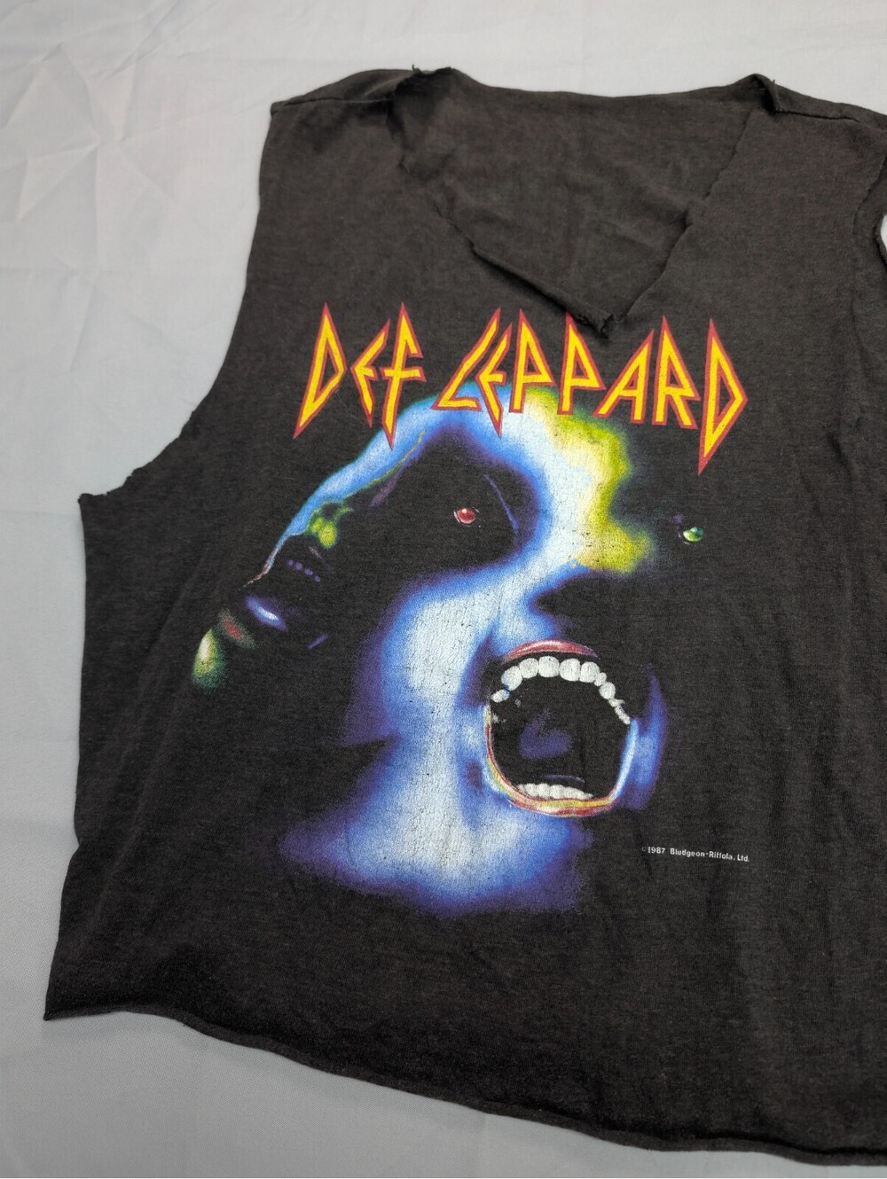 Def Leppard Hysteria 1987 Vintage Rock Sleeveless Crop Shirt